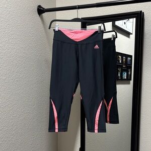 Adidas Kids Leggings in Black and Pink